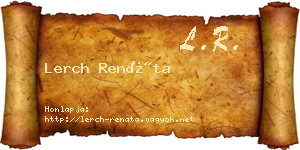 Lerch Renáta névjegykártya